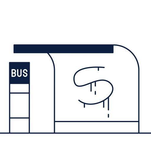 Čistění autobusové zastávky